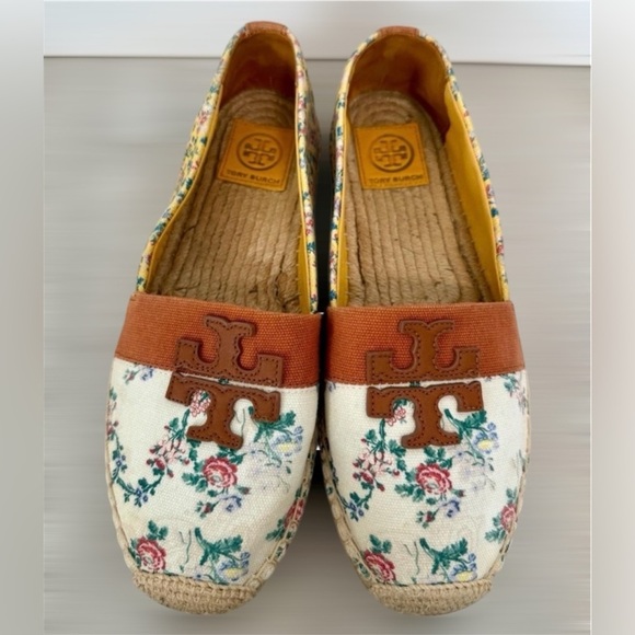 Tory Burch Shoes - Tory Burch Weston Flat Espadrille Printed Canvas Size 8.5 French Paisley Floral